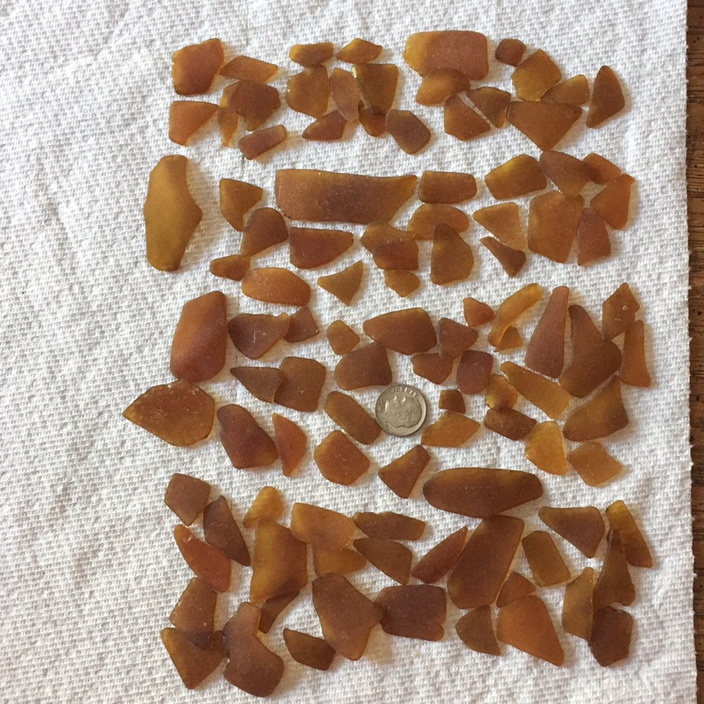 Amber Sea Glass